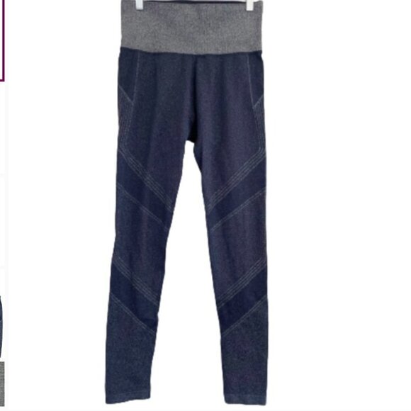 Athleta Sparkle Twilight Metallic Tight Athletic Leggings Navy‎ Blue Size XS - Picture 4 of 7